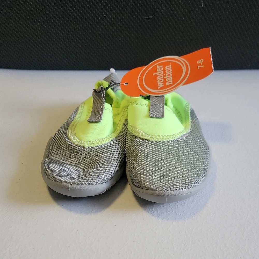 Wonder Nation Baby Walker Shoes - Silver and Neon Green